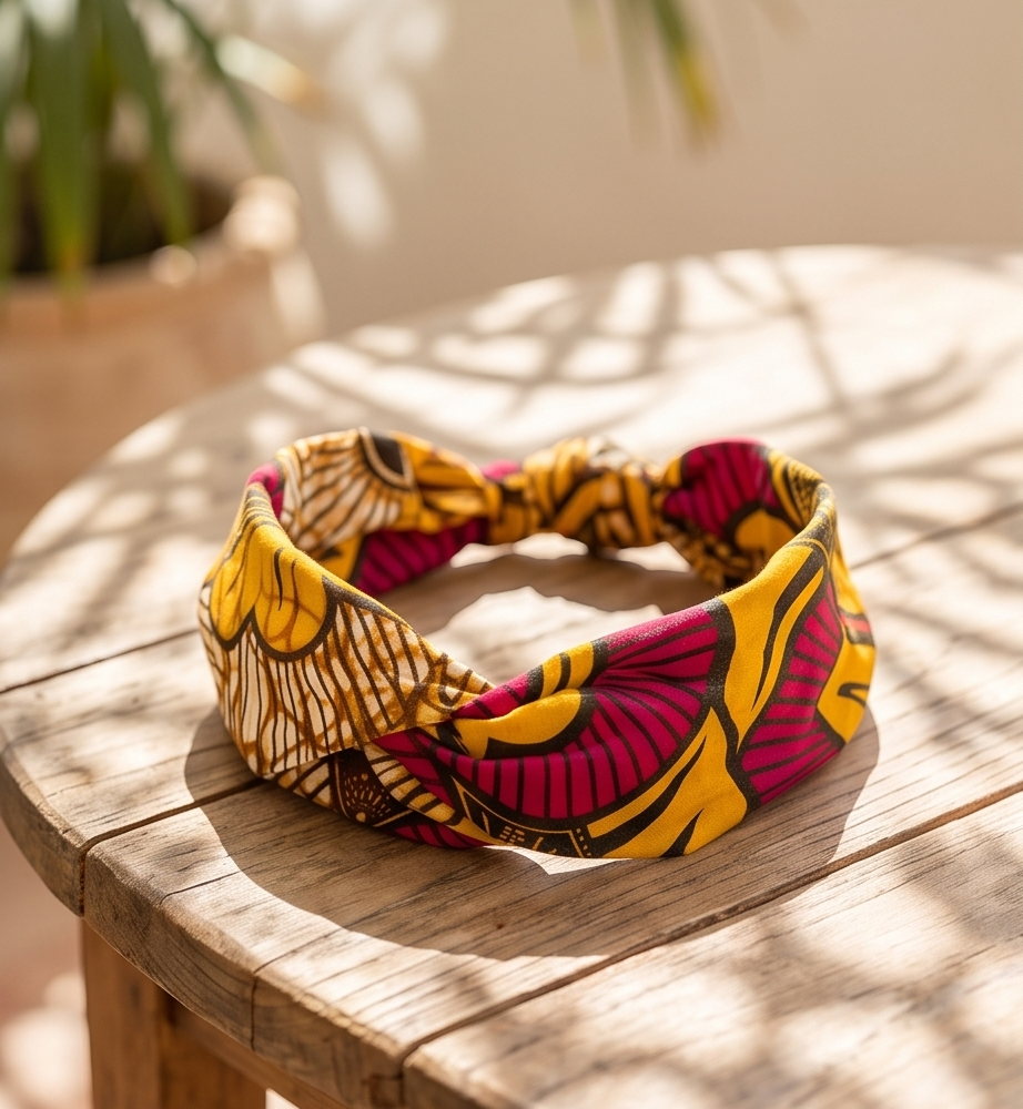 Headband – Fleurs rouges mixées – Modèle 1