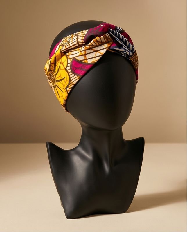 Headband – Fleurs rouges mixées modèle 2