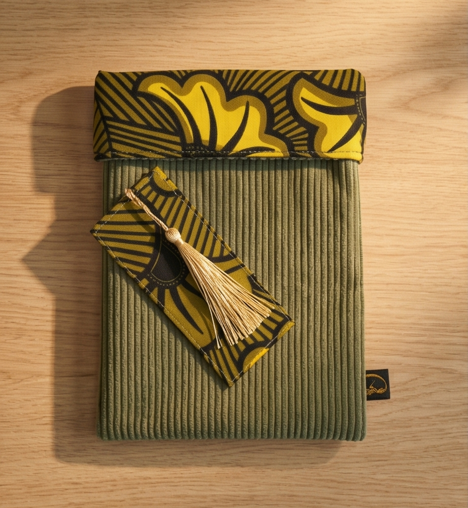 Pochette à livre – Kaki jaune