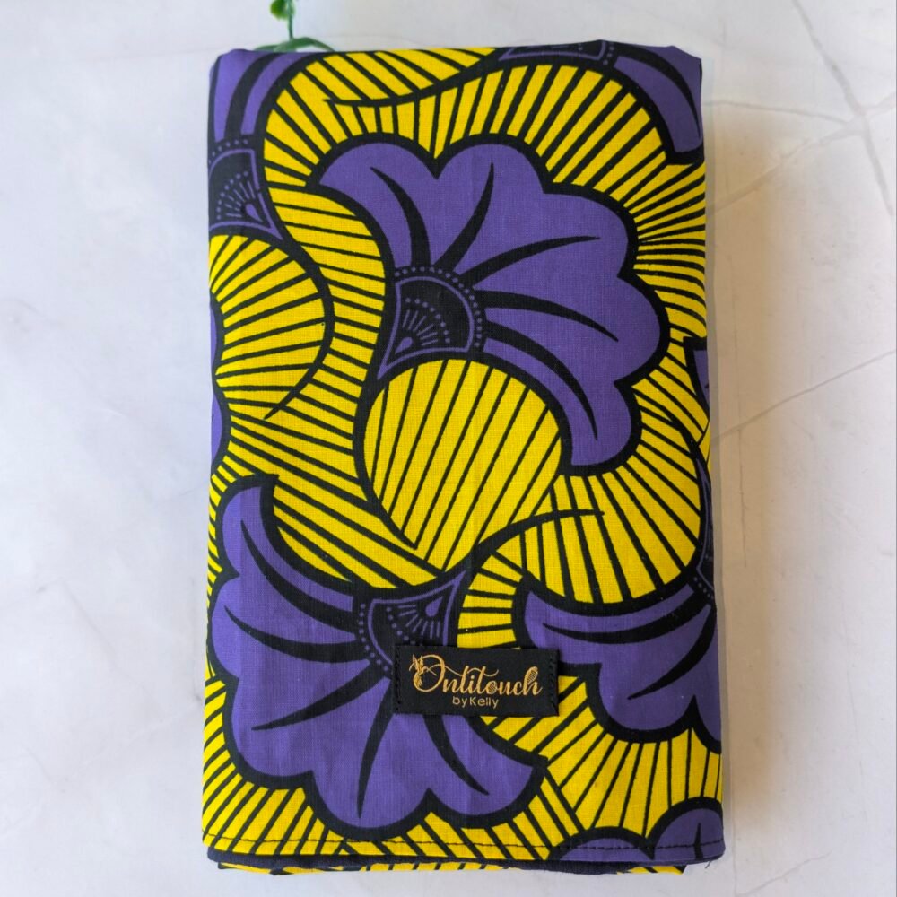 Écharpe Fleur jaune et violet