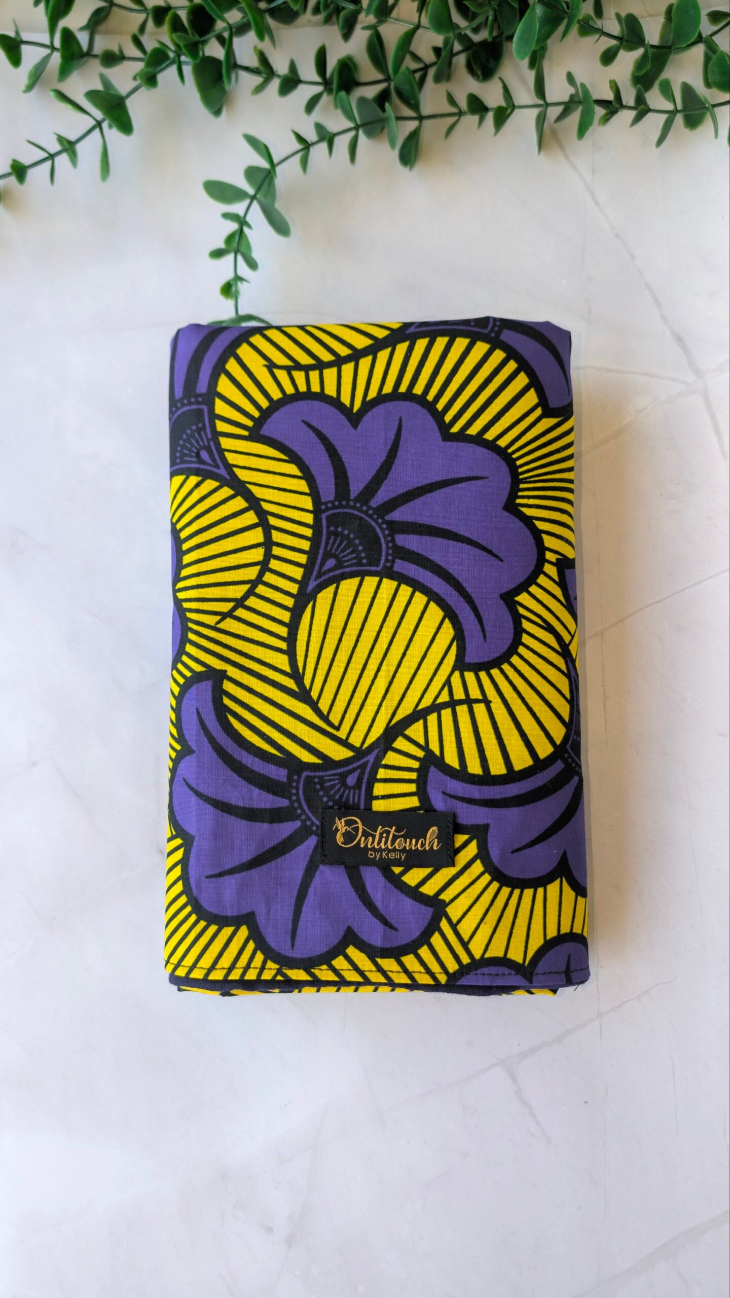 Écharpe Fleur jaune et violet